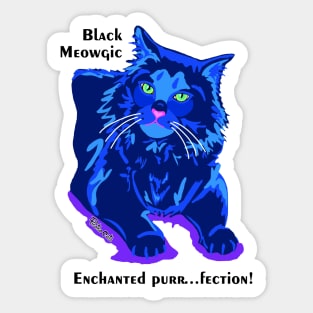 PicatsoCats Black-Meowgic Sticker